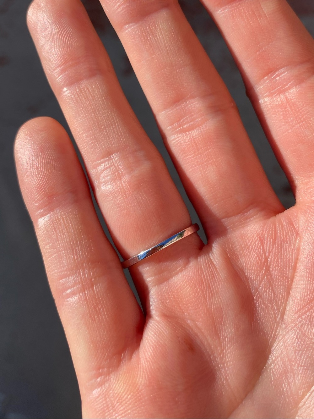 14k White Gold Sapphire Ring - Picture 3 of 8